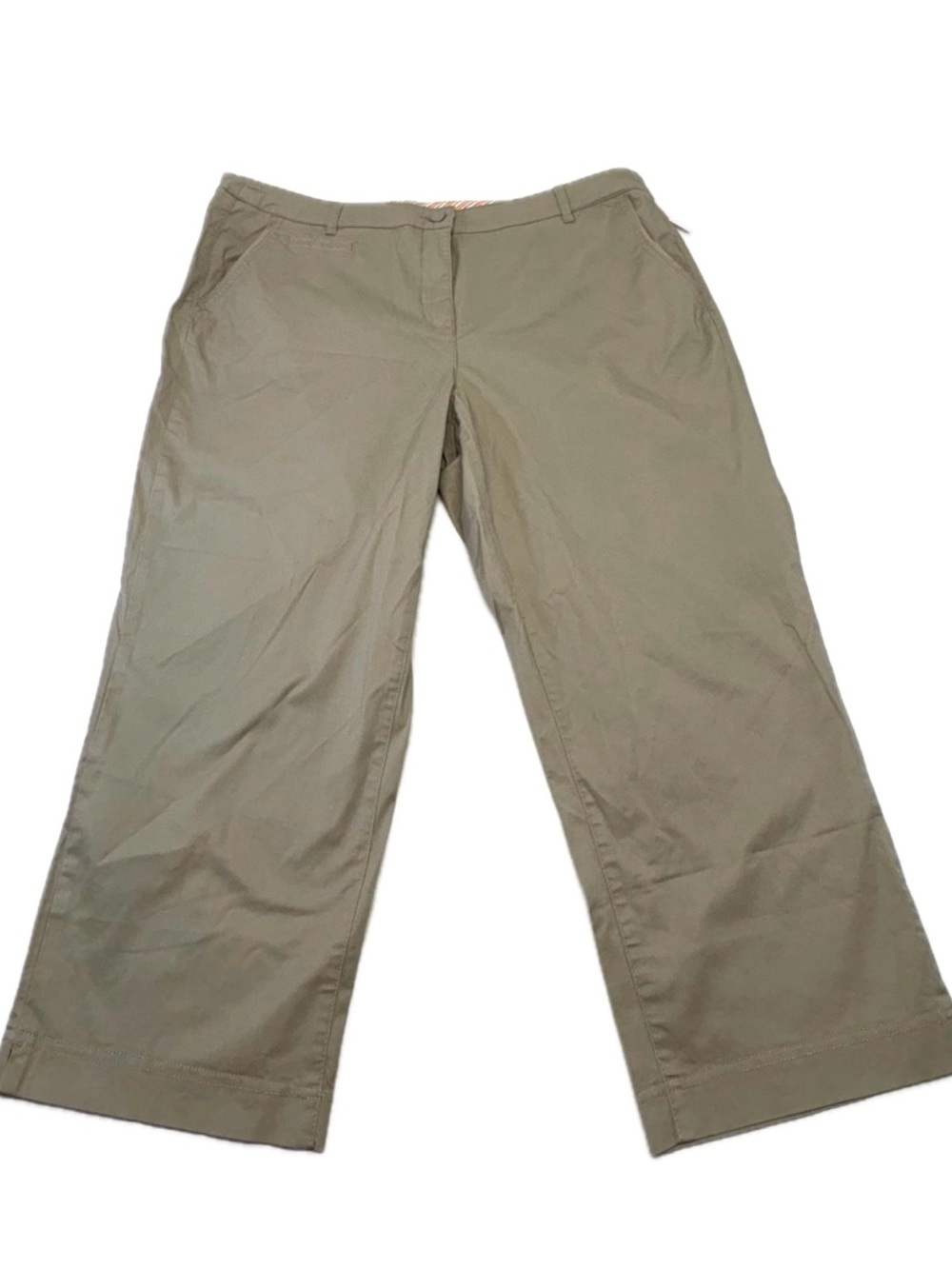 NWT Tribal Linen-Colored Stretch Capri Pants Size 18